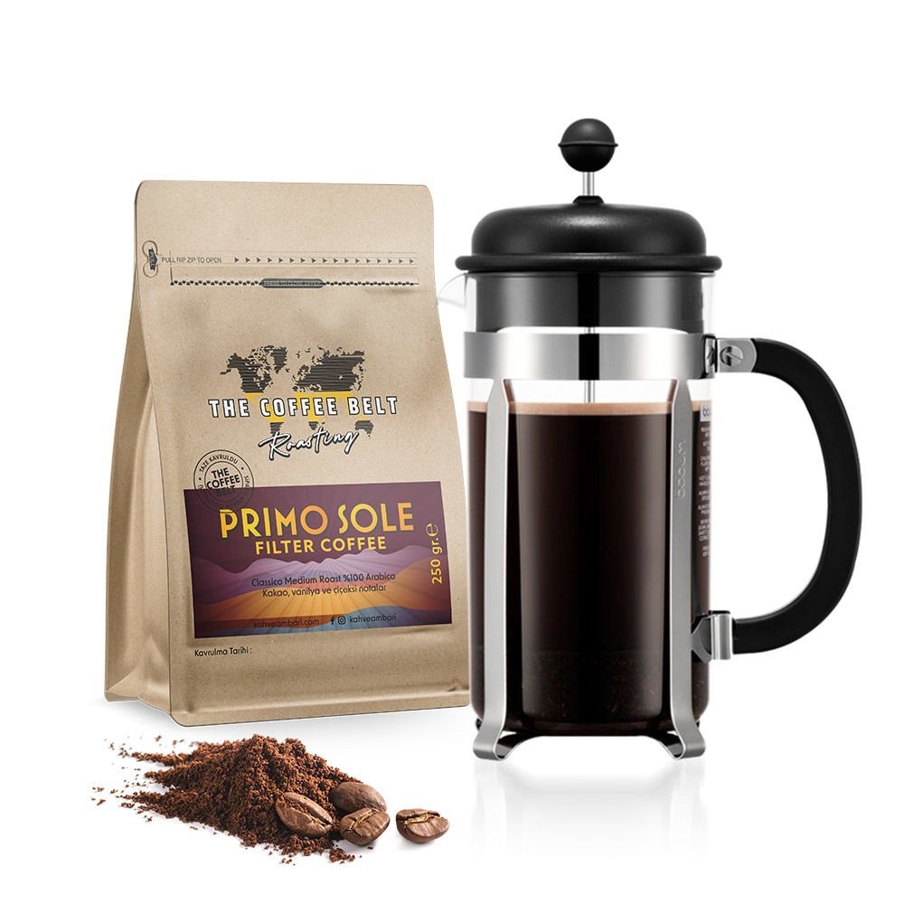 French Press 1 lt Kahve Hediye Seti