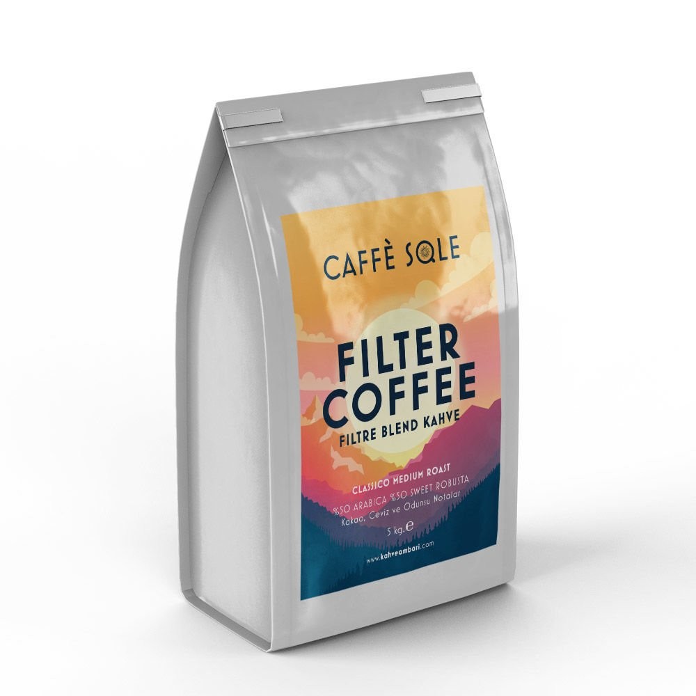 Caffé Sole Filtre Kahve 5 Kg Öğütülmüş