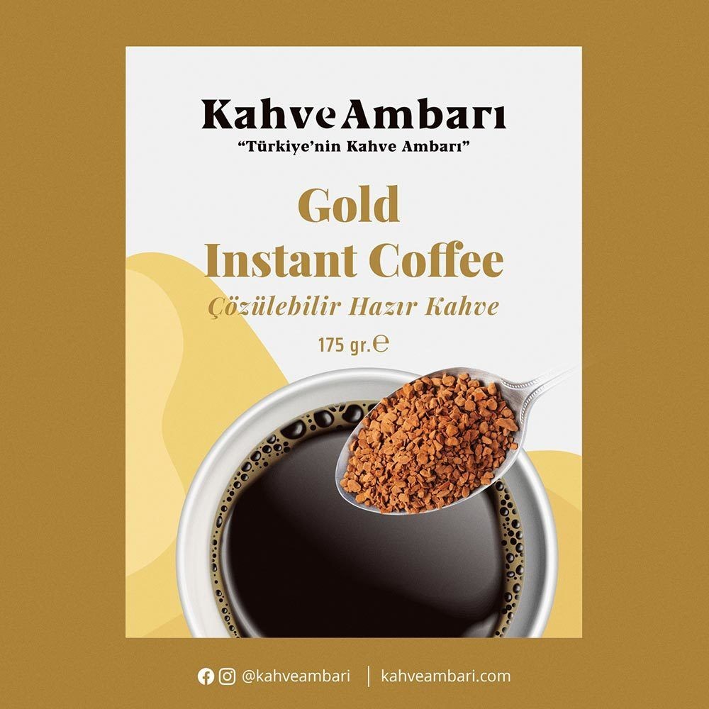 Kahve Ambarı Gold Instant Çözünebilir Hazır Kahve 175 gr