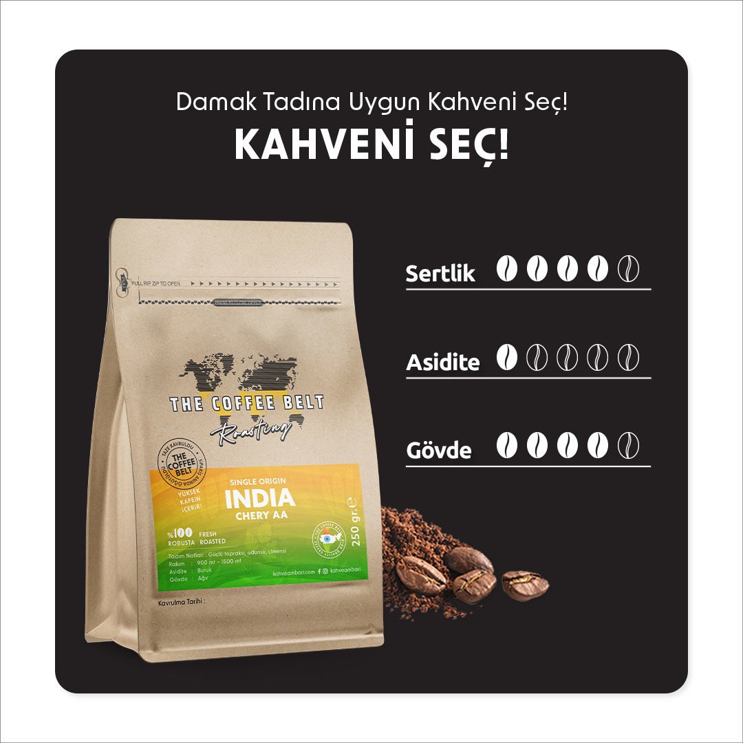 India Cherry AA Robusta Yöresel Kahve