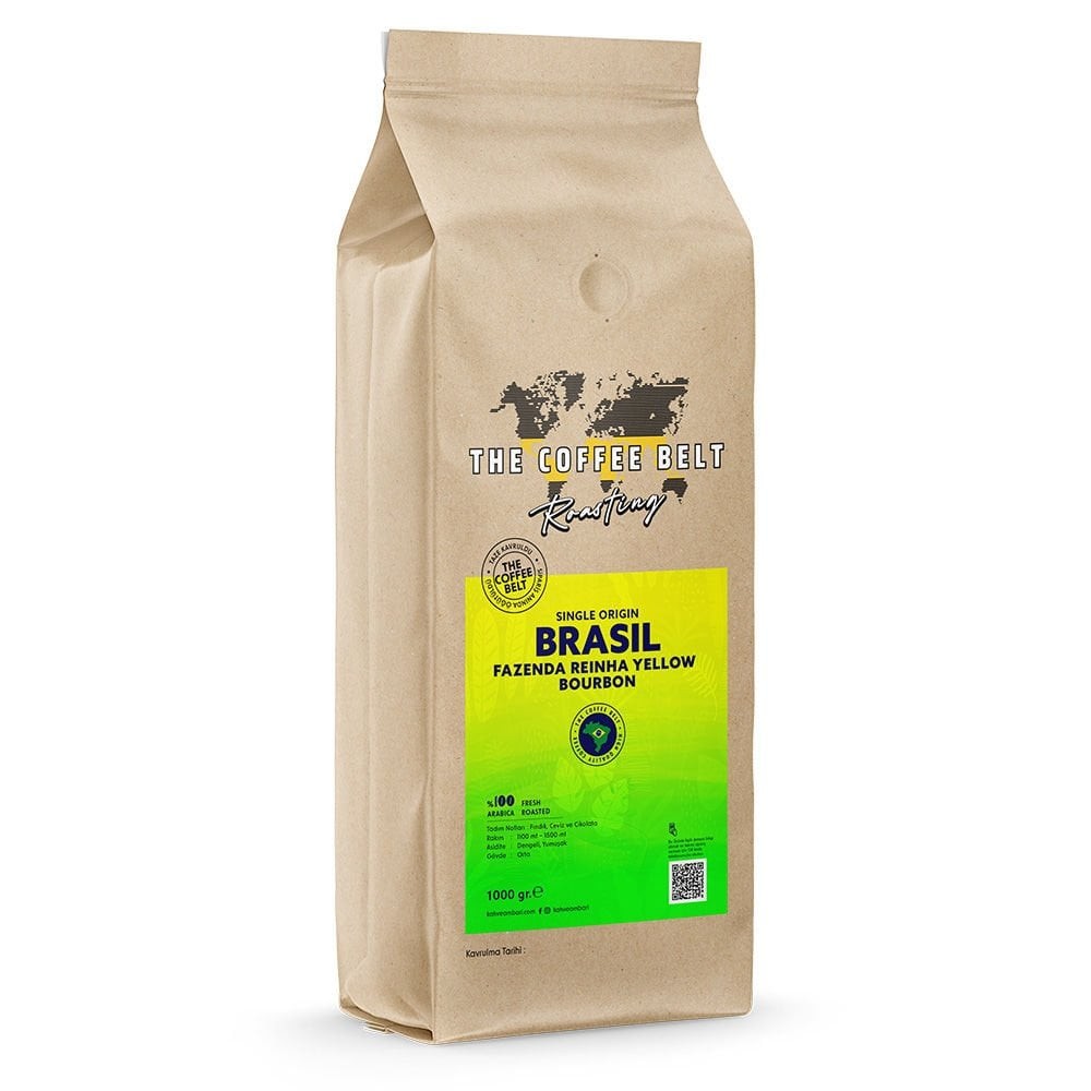 Brasil Fazenda Rainha Yellow Bourbon Yöresel Kahve 1000 Gr