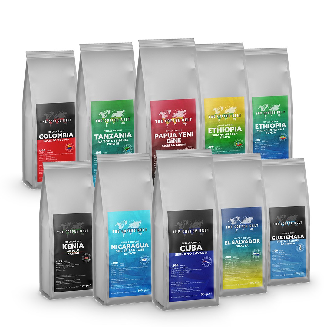 Specialty Coffee Series Tanışma Seti ( 100 gr x 10 Adet) 1000 Gr