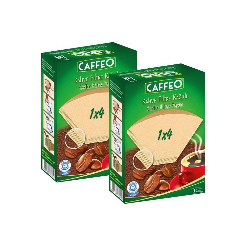 Caffeo 1x4 Filtre Kahve Kağıdı 80 Adet x 2 Kutu (160 Adet)