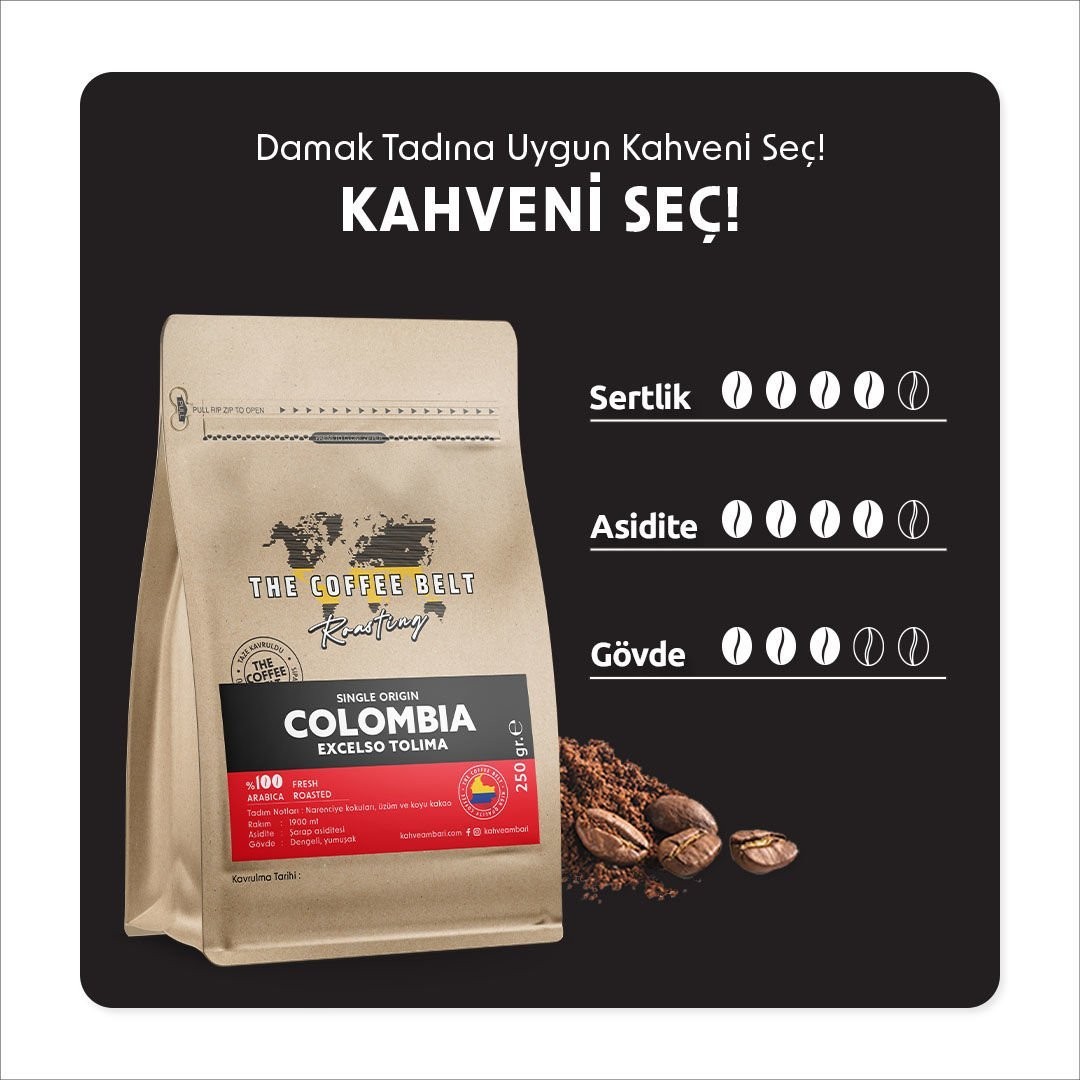 Colombia Excelso Tolima Yöresel Kahve