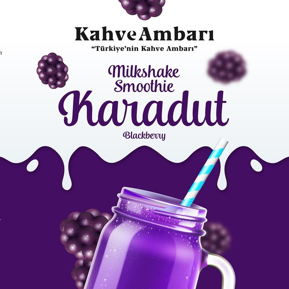 Karadut Aromalı Milkshake Smoothie Tozu 500 gr