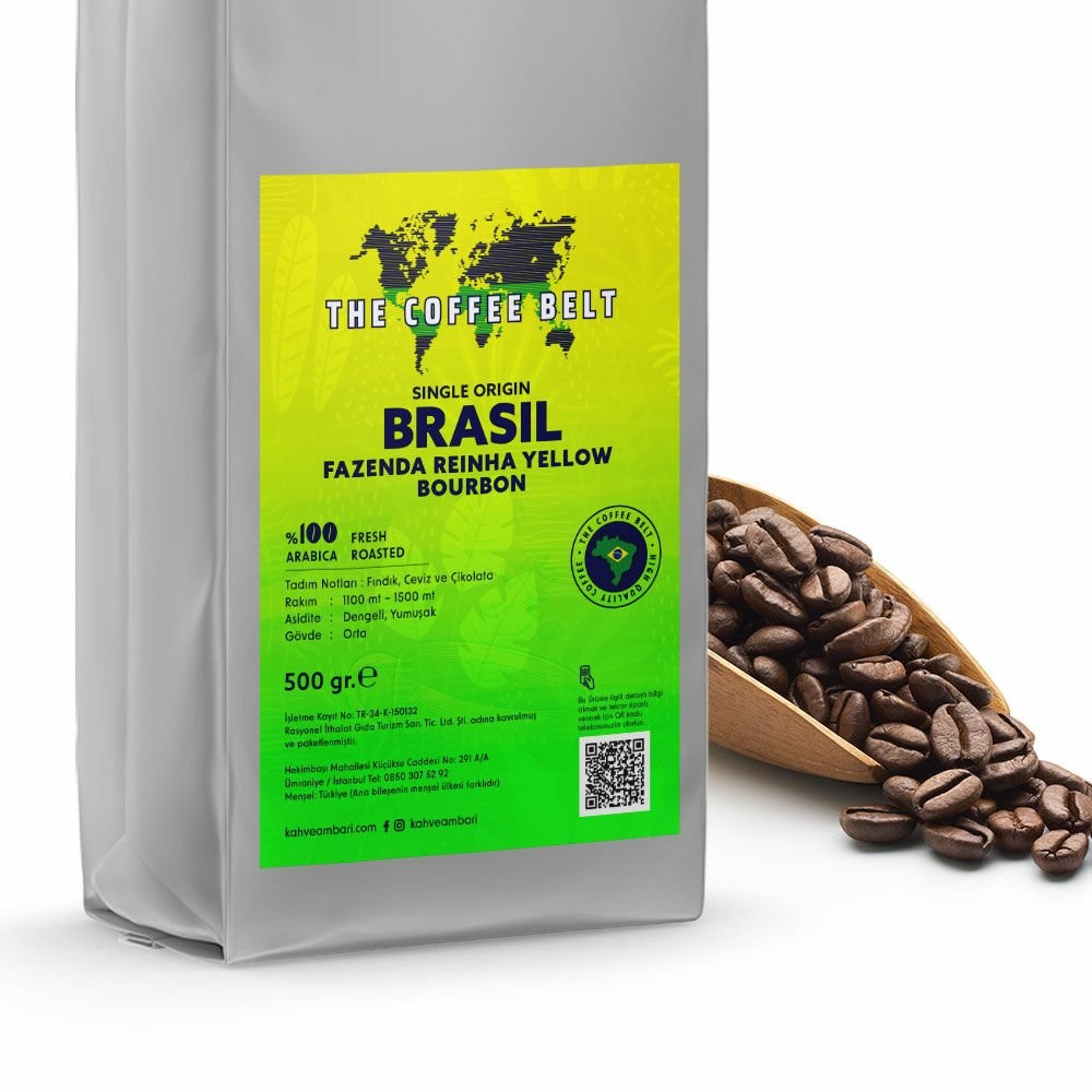 Brasil Fazenda Rainha Yellow Bourbon Yöresel Kahve 500 Gr