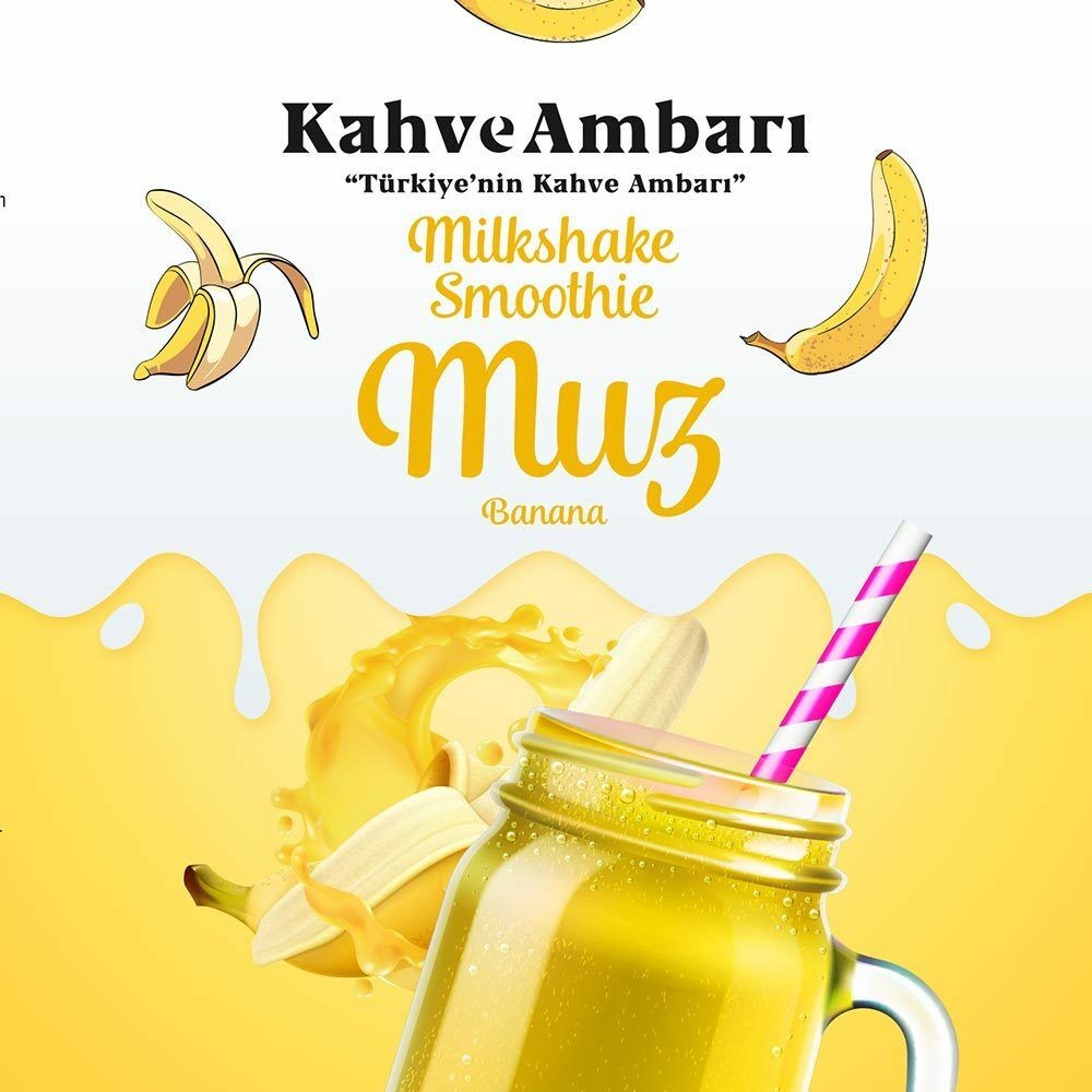 Muz Aromalı Milkshake Smoothie Tozu 500 gr