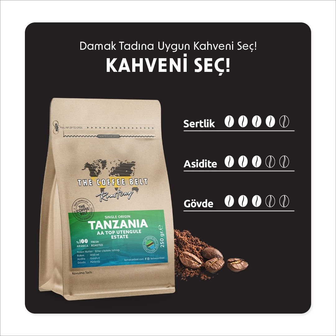 Tanzania AA Top Utengule Estate Yöresel Kahve