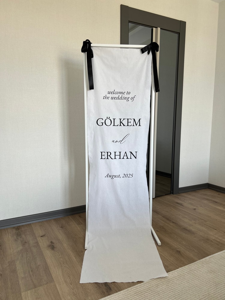 3'lü Paket (Kumaş Pano+Araba Flama+Yazılı Kurdele)