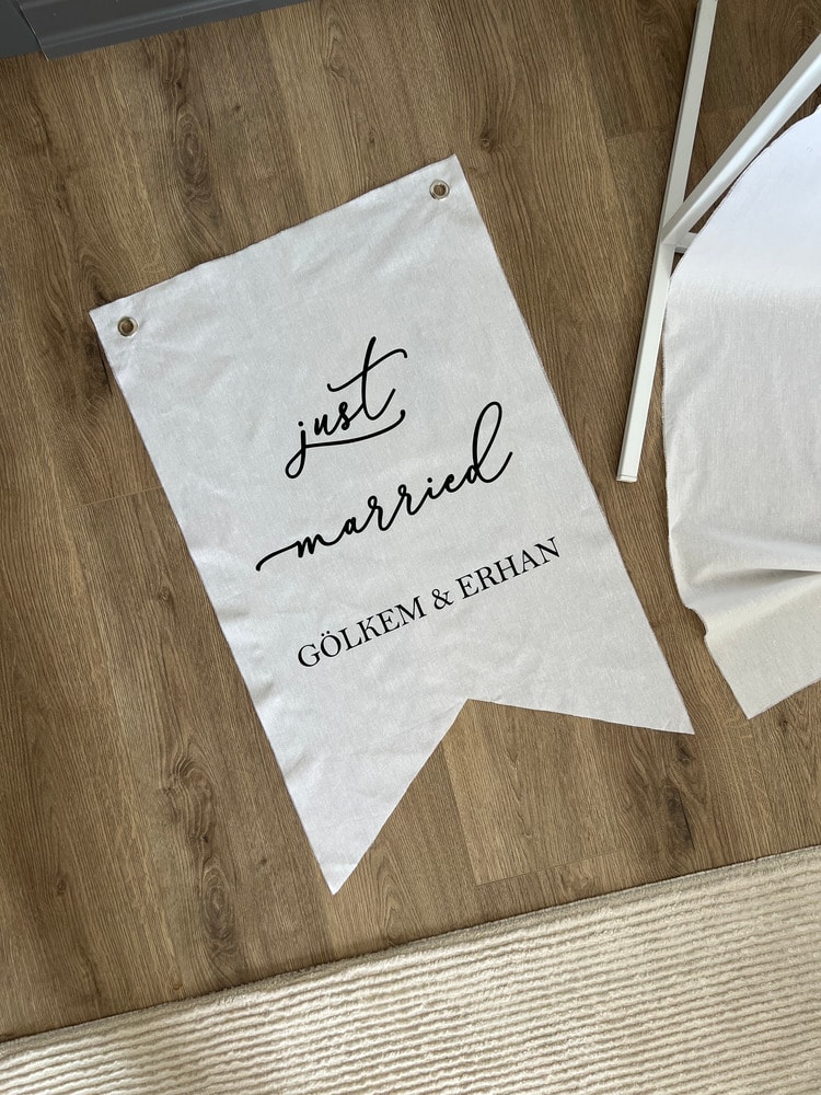 3'lü Paket (Kumaş Pano+Araba Flama+Yazılı Kurdele)
