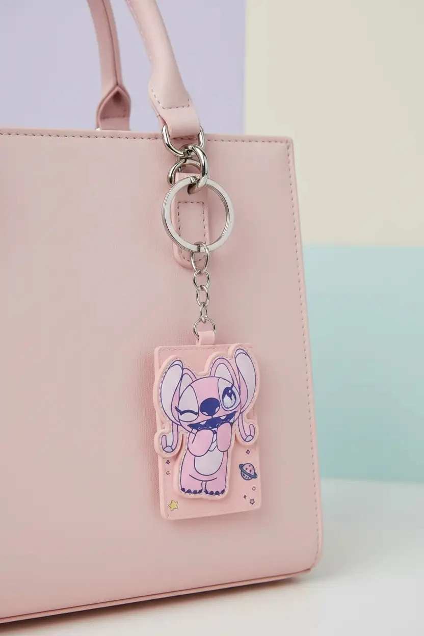 Disney Angel Lisanslı Kart Tutuculu Anahtarlık – Boyun Askılı Şehir Ve Okul Aksesuarı 18,5 Cm