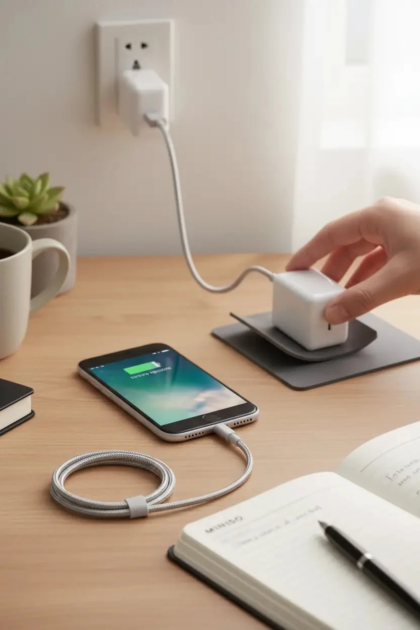 Miniso Lisanslı Apple iPhone Uyumlu Lightning Şarj Kablosu 1m – 2.4A MFi Sertifikalı Gri