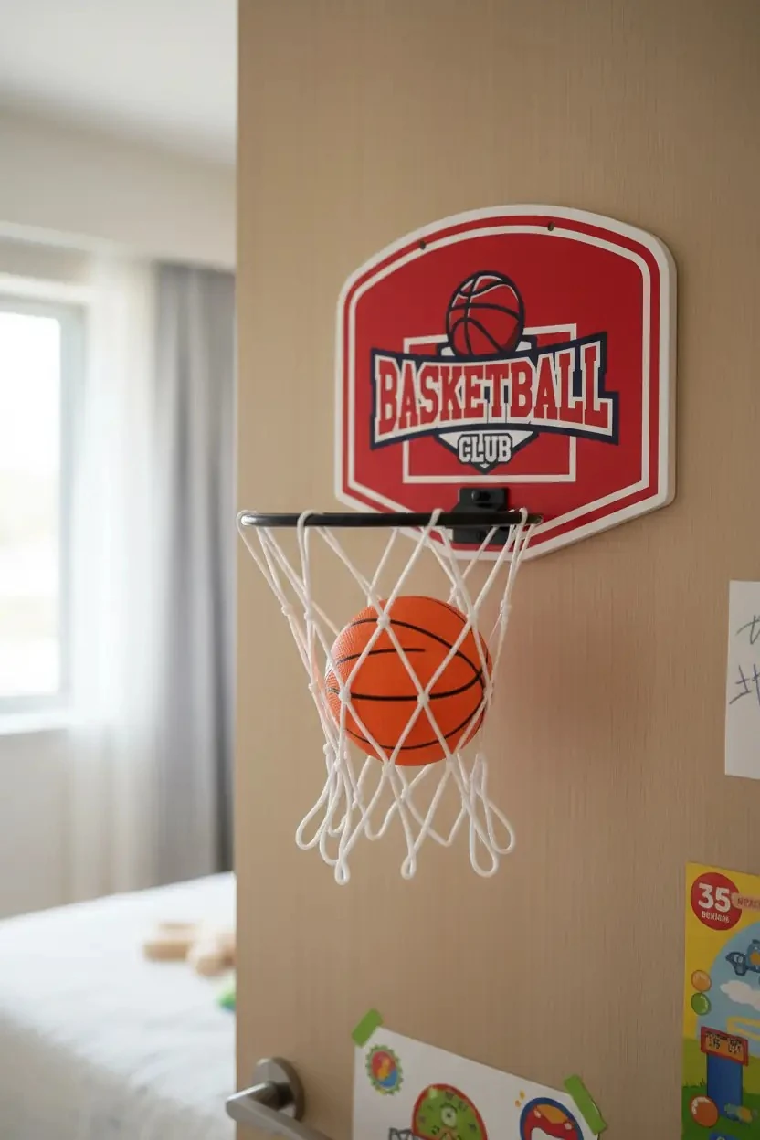 Miniso Lisanslı Portatif Mini Basketbol Pota Seti – İç Mekan Eğlence ve Egzersiz Seti 29,5 Cm