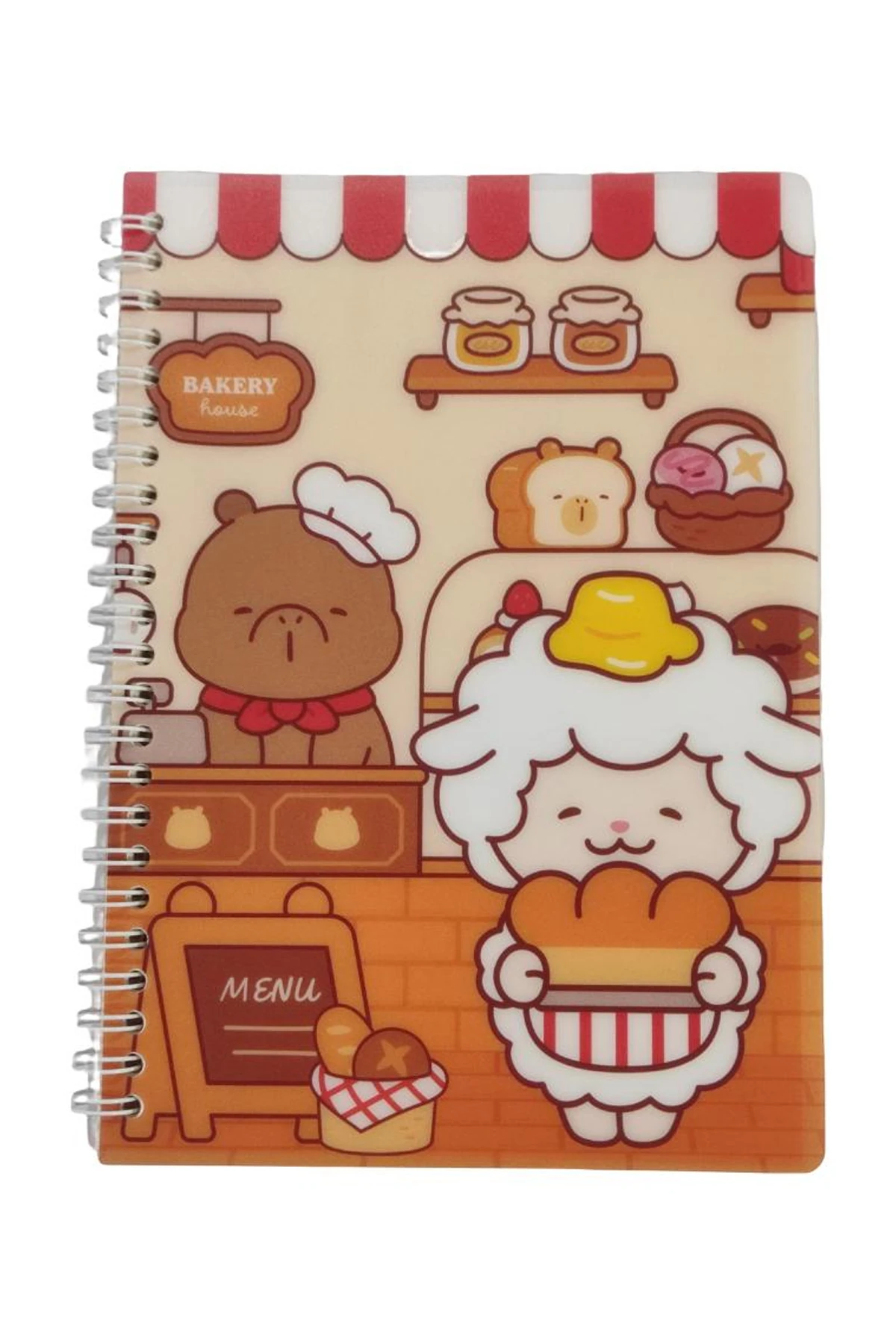 Pişirme Serisi A5 Telli Not Defteri (Kapibara & Cici Cook)