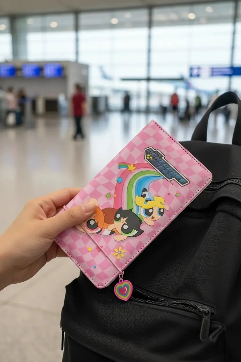 Powerpuff Girls Lisanslı Holografik Kabartmalı Pasaport Kılıfı