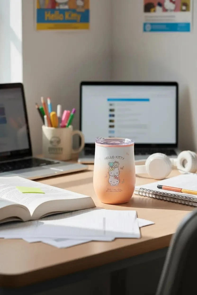 Sanrio Lisanslı Kapaklı Bardak (360Ml) - Hello Kitty (Outlet)