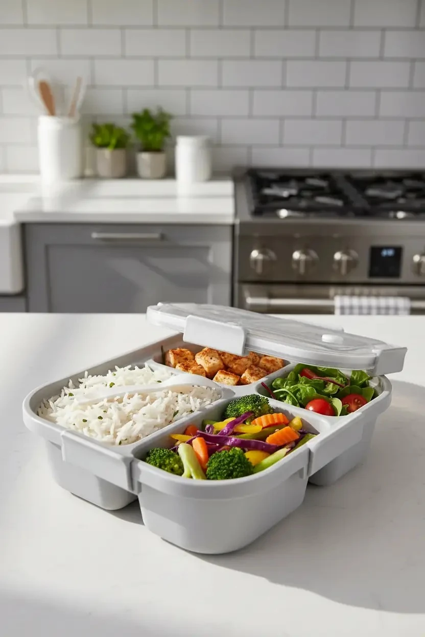 Miniso Lisanslı Graceful Serisi 4 Bölmeli Sızdırmaz Yemek Kutusu 1150 mL