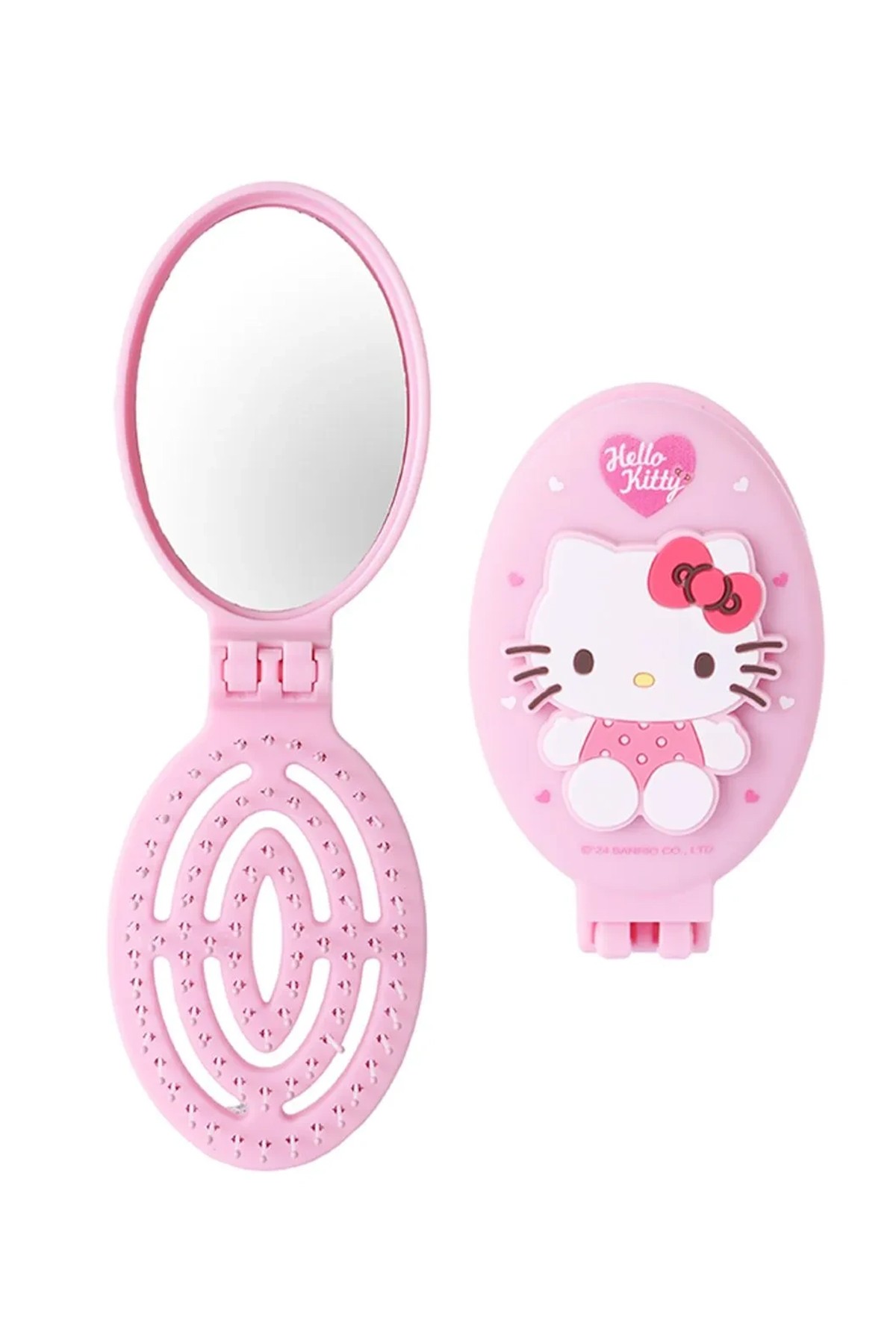 Sanrio Lisanslı Dikdörtgen Oval Ayna Tarak (Hello Kitty)
