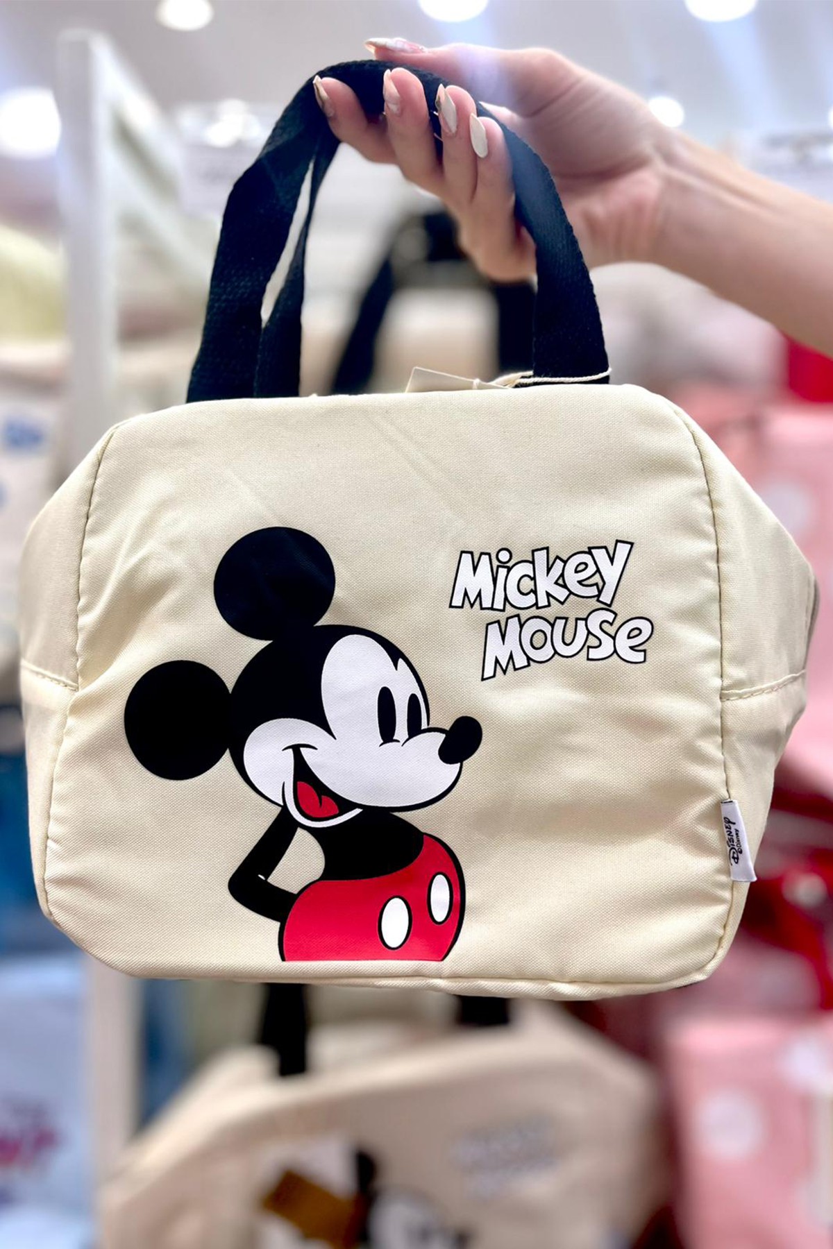 Mickey Mouse Lisanslı Kare Yiyecek Çantası - Sarı