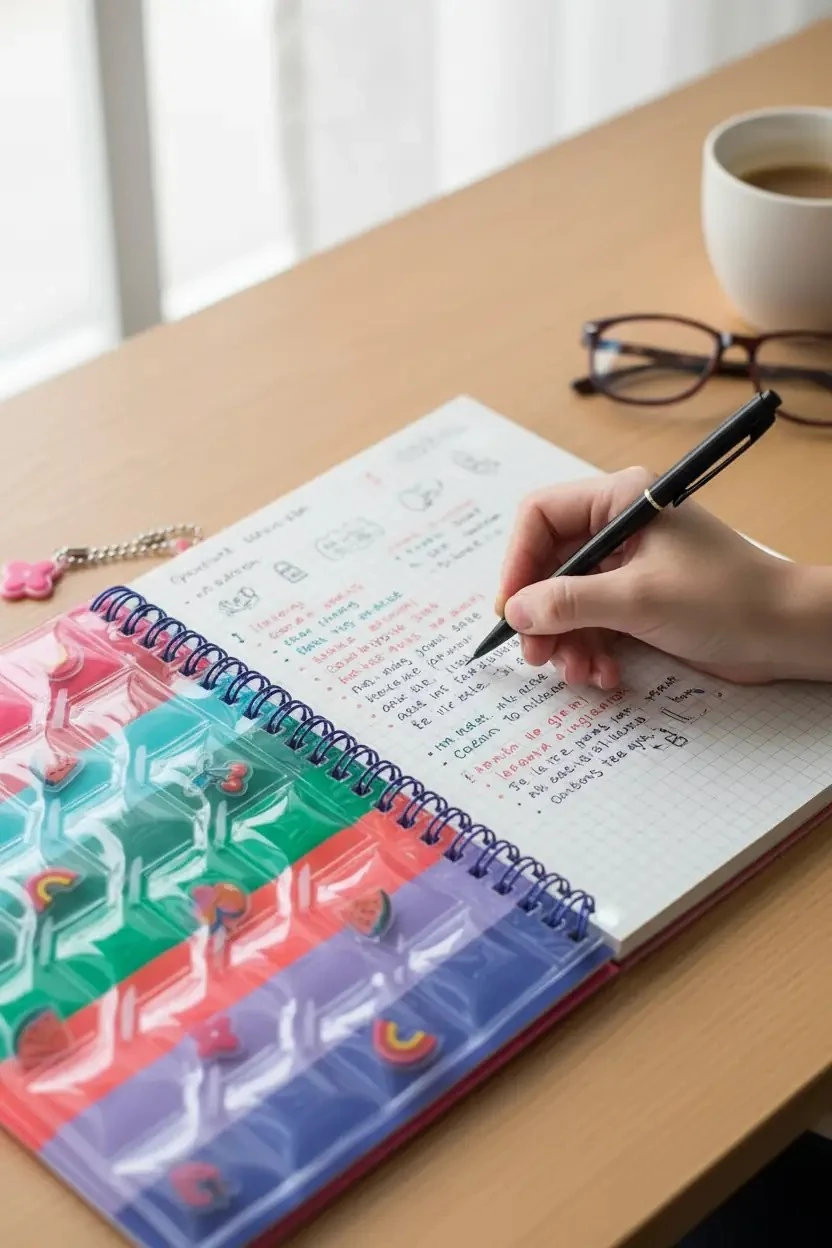 Miniso Lisanslı Yaz Renkleri Serisi Hava Dolgulu Telli Defter 80 Yaprak Canlı Desenli A5