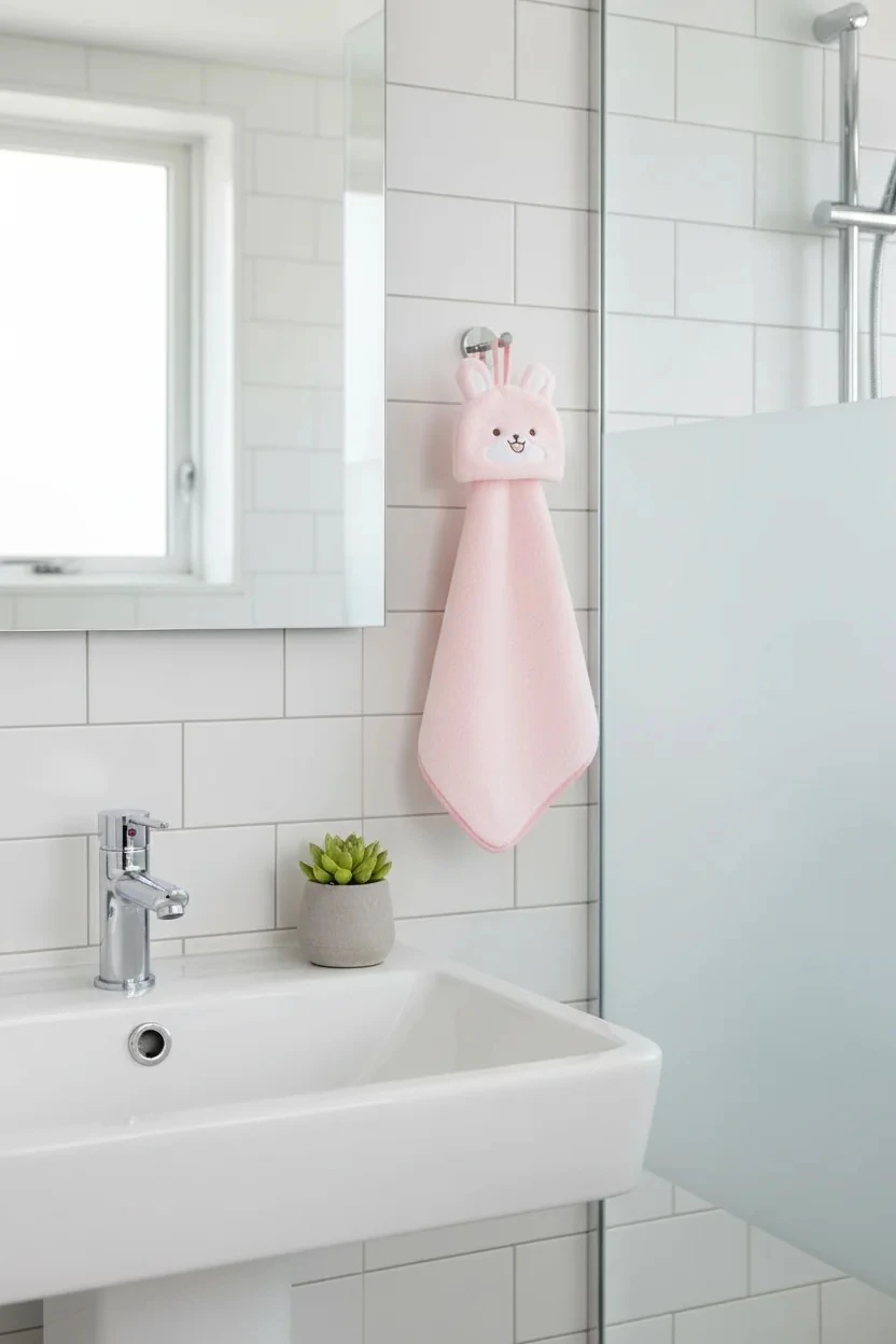 Sevimli Hayvanlar Serisi Emici El Havlusu (Tavşan)