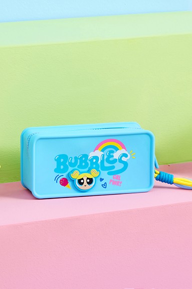 Powerpuff Girls Lisanslı Silikon Kozmetik Çantası - Bubbles