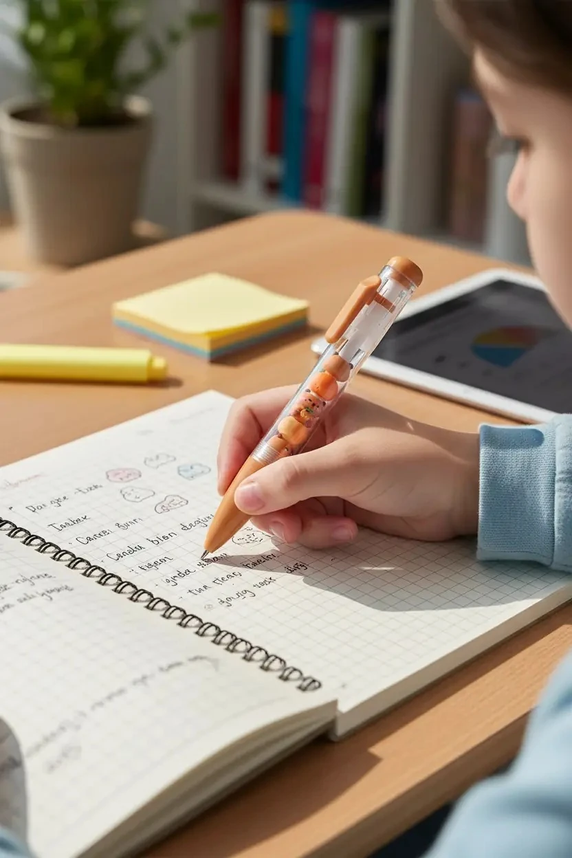 Mutlu Fırın Serisi Boncuklu Jel Kalem (0,5 mm, Siyah)