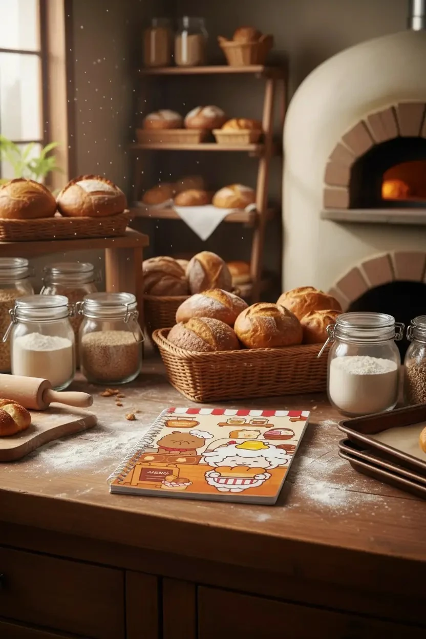 Miniso Lisanslı Pişirme Serisi A5 Telli Not Defteri Kapibara 20.4 Cm