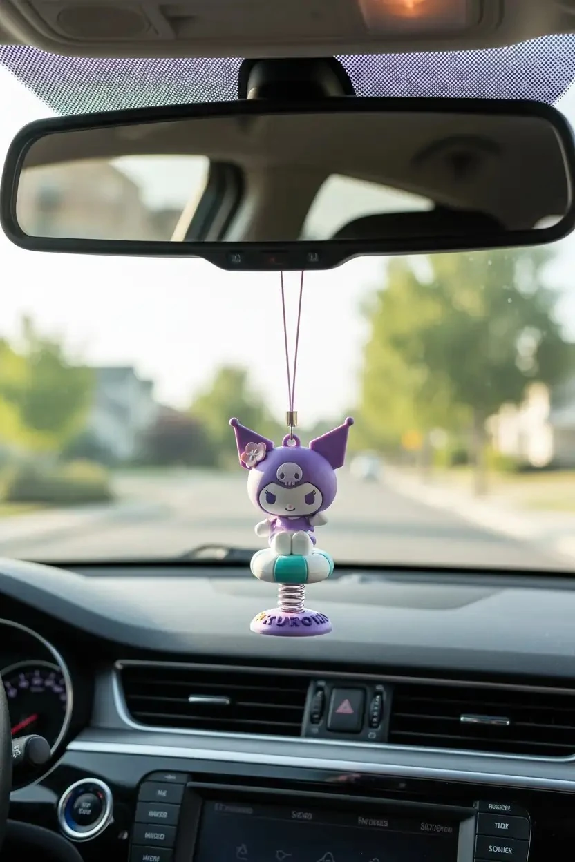 Sanrio Lisanslı Yaz Serisi Hareketli Anahtarlık - Kuromi