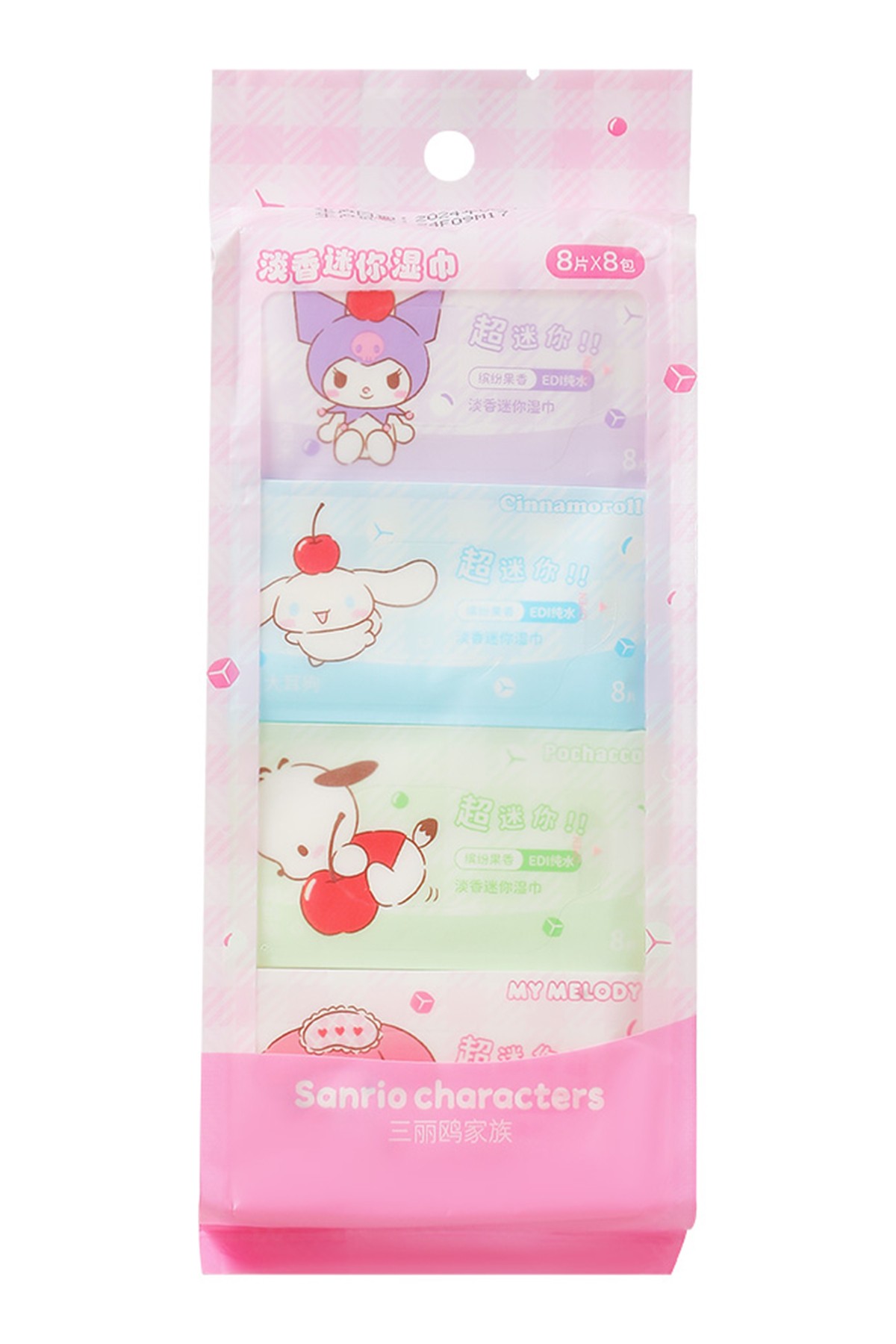 Sanrio Karakterleri Lisanslı Kokulu Mini Islak Mendil