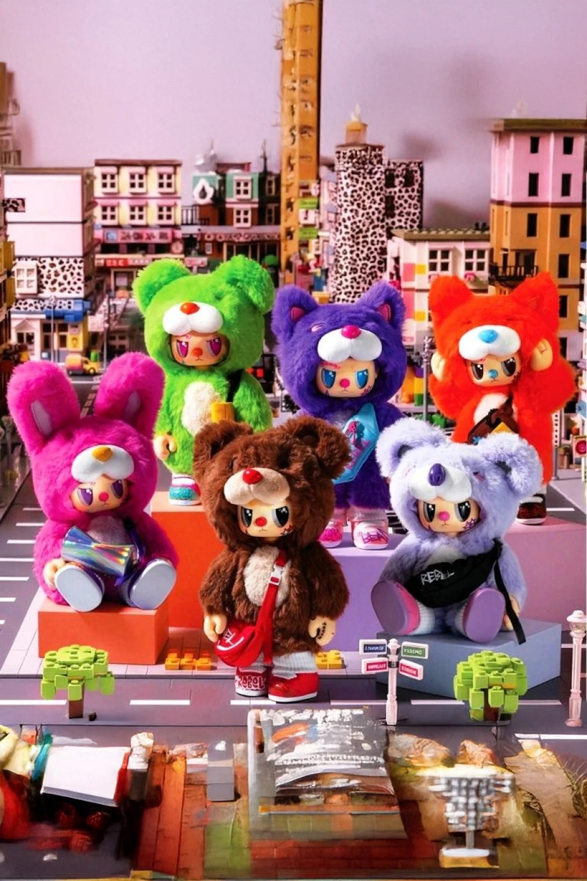 Rebel Bear Pozlanabilir Figür Çantalı Serisi Sürpriz Figür - Blind Box