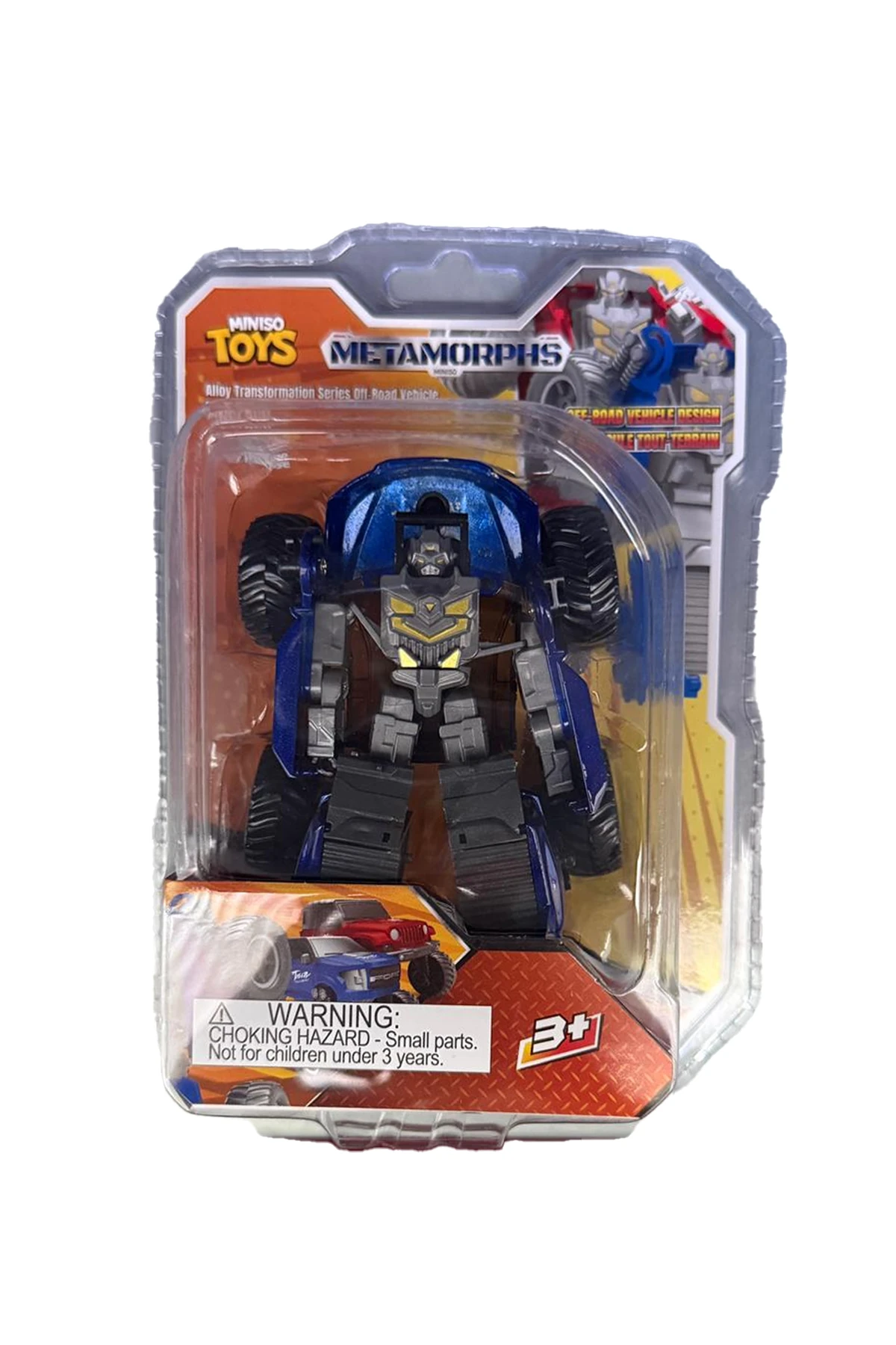 Metal Robota Dönüşen Off-Road Aracı (Mavi/Kırmızı)