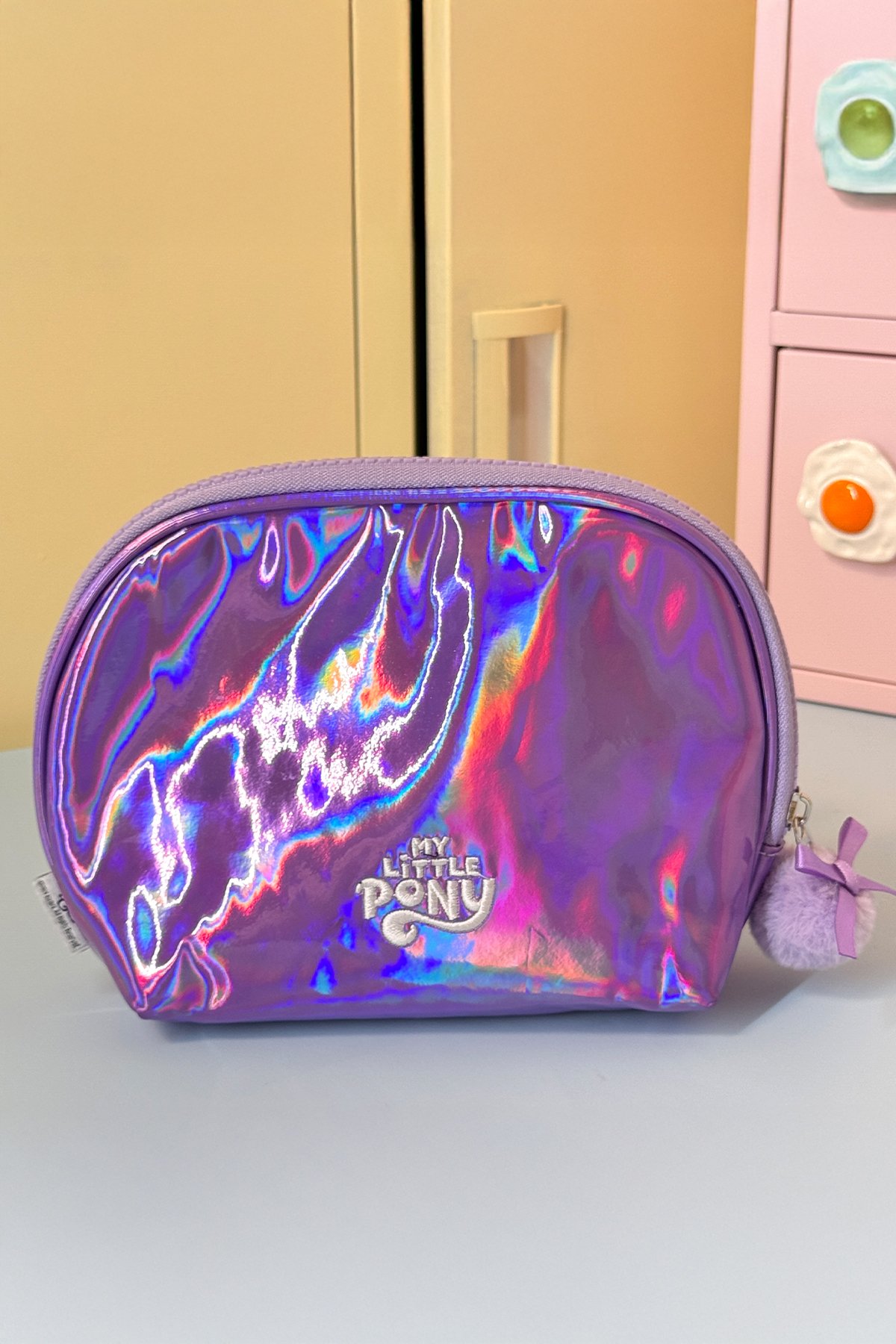 My Little Pony Lisanslı Kalp Şekilli Kozmetik Çantası - Mor