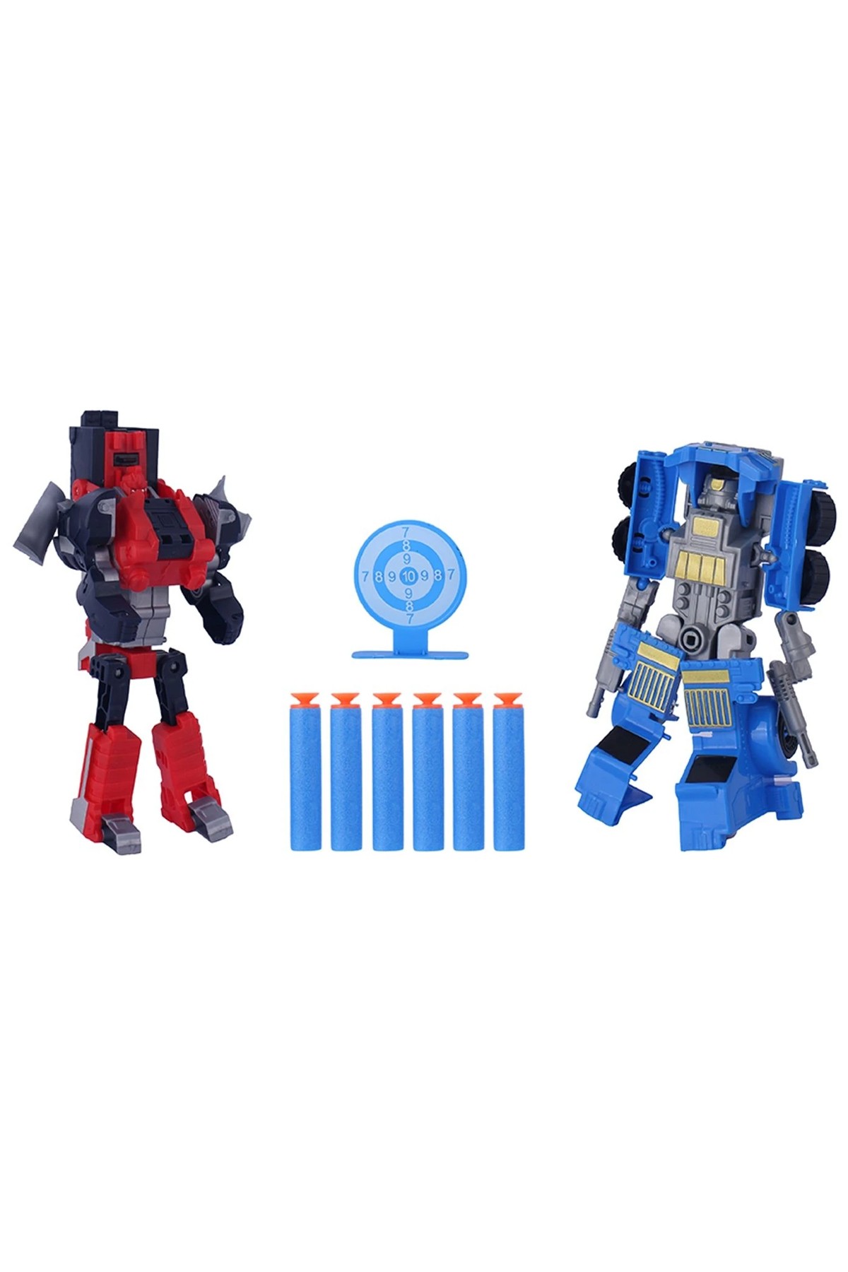 Transformation Seti (Mavi Robot ve Kırmızı Tabanca)