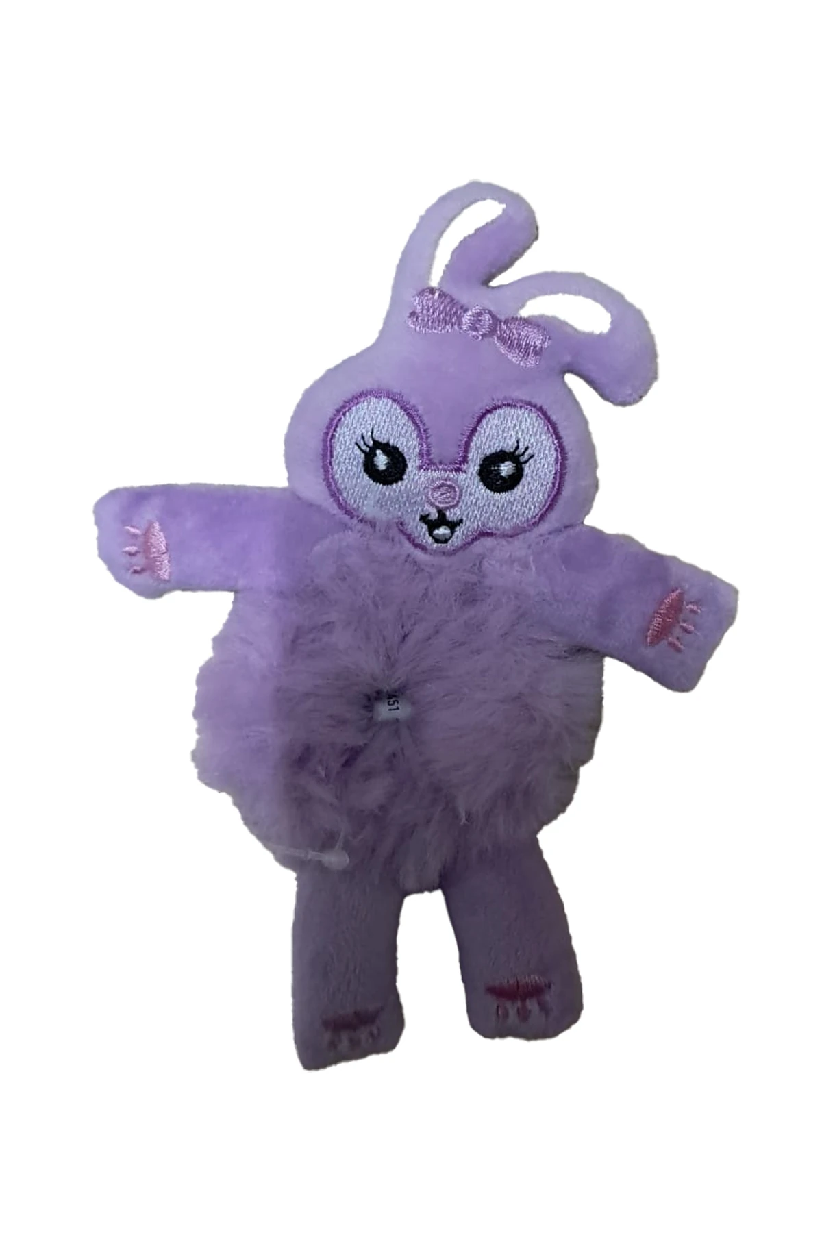 Tavşan Figürlü Peluş Saç Lastiği (Eflatun)