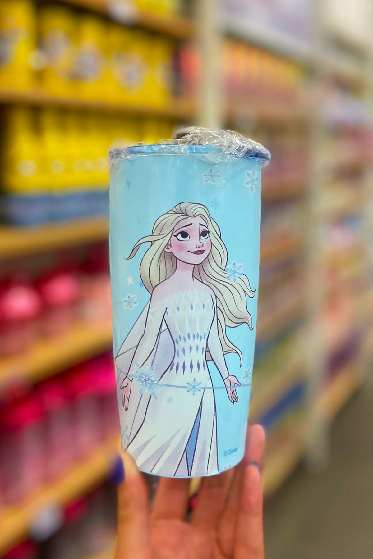 Disney Frozen Lisanslı Plastik Pipetli Termos (530ml)