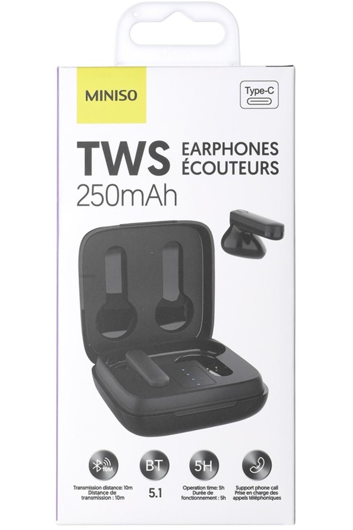 Minisounds Kulak İçi Kablosuz Wireless Kulaklık Ts16C - Siyah