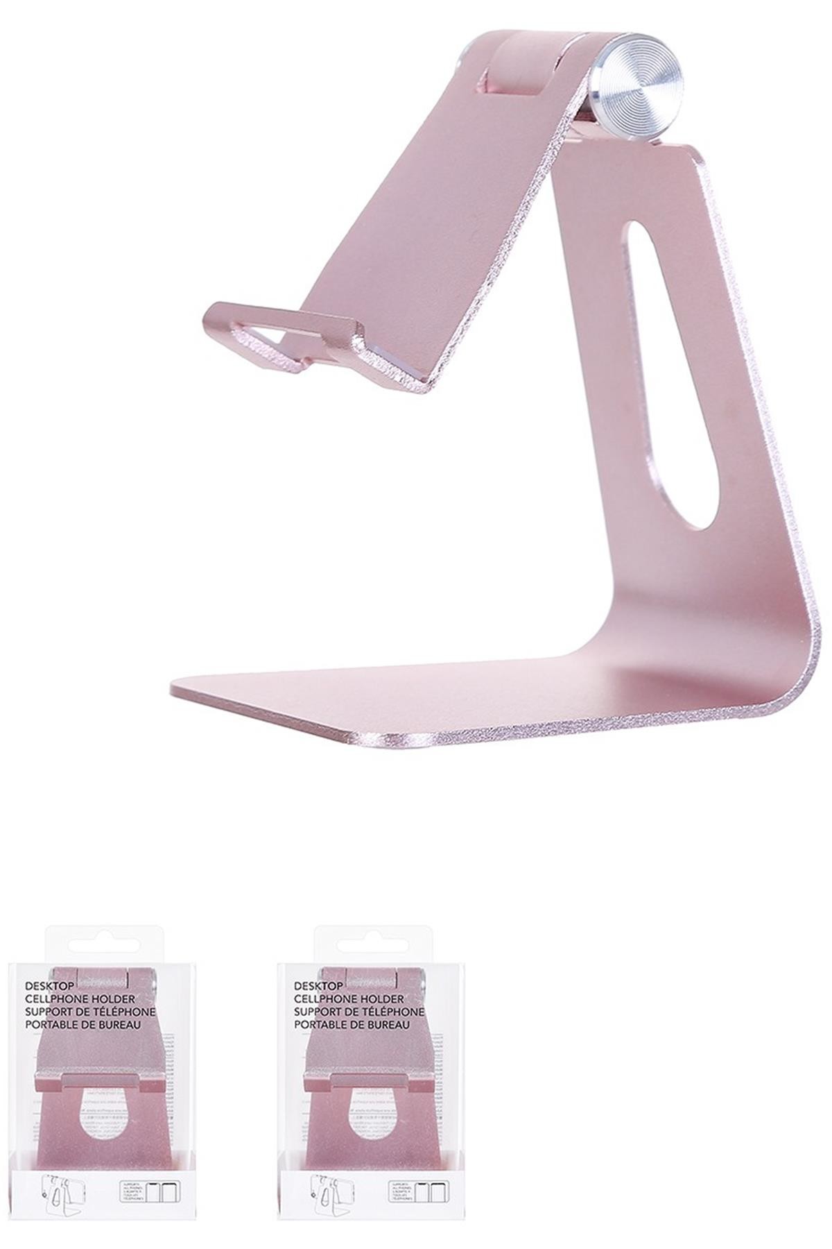 Ayarlanabilir Metal Telefon Tutucu - Pembe