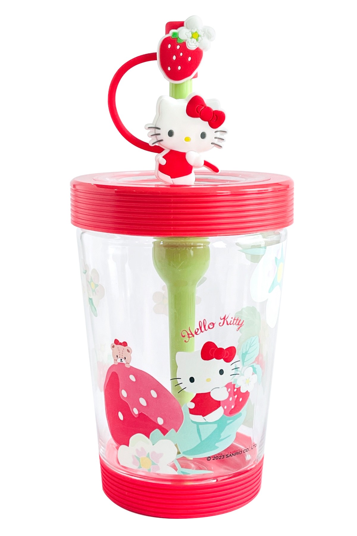 Sanrio Lisanslı Pipetli Plastik Bardak (535ml) - Hello Kitty