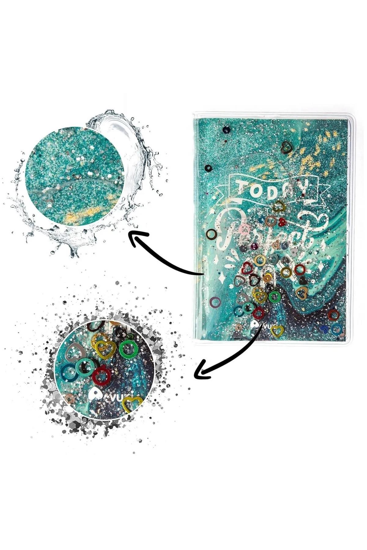 Vuki Simli Ve Sulu Kapaklı Renkli Sayfalı Desenli Mini Defter-Renkli (Outlet)