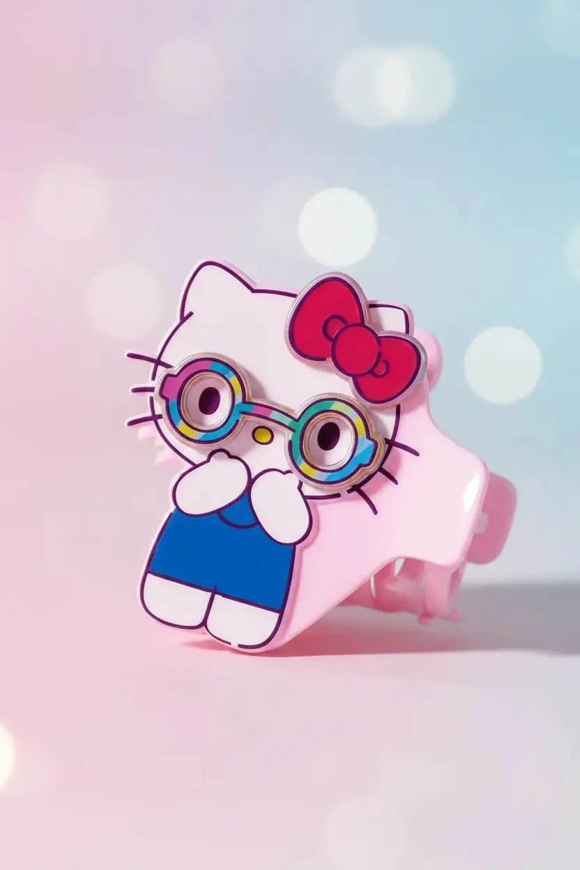 Sanrio Lisanslı Hello Kitty Tatlı Fabrikası Serisi Saç Tokası – Renkli Çocuk Saç Aksesuarı