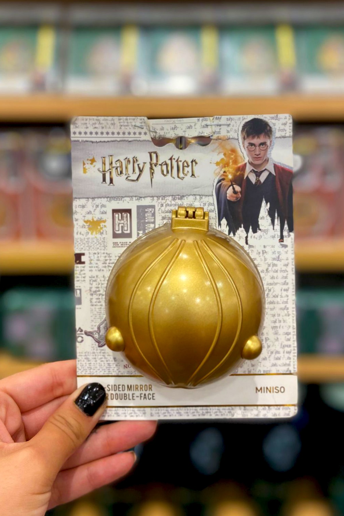Harry Potter Lisanslı Golden Snitch Figürlü Çift Taraflı Ayna