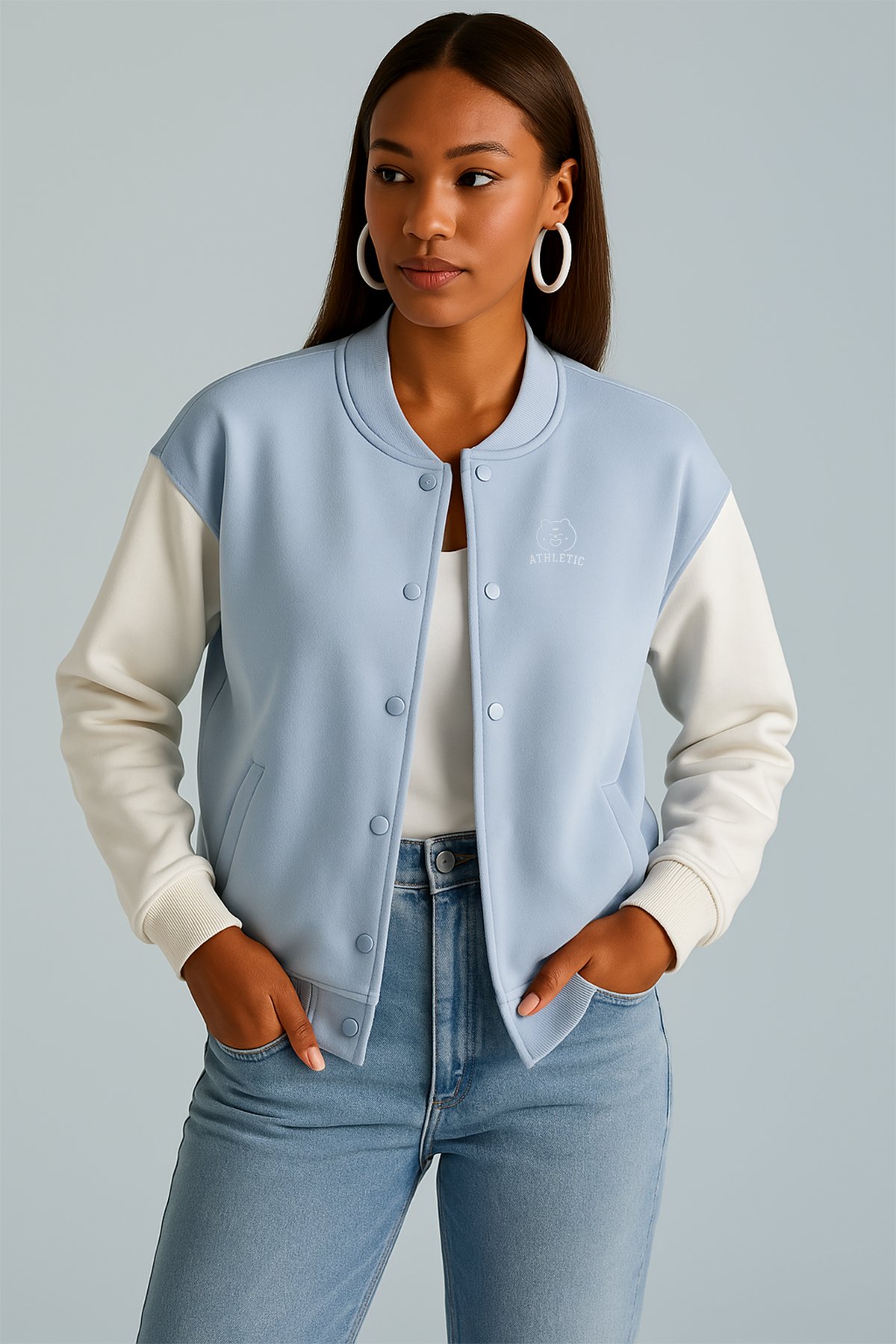 Sheforshe Ss23 210190 Kadın Düğmeli Sweatshirt
