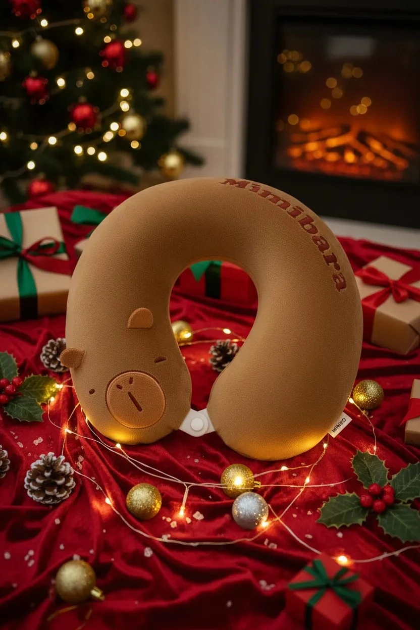 Pişirme Serisi Hafızalı Köpük Boyun Yastığı Ucu Baskılı (Mimibara)