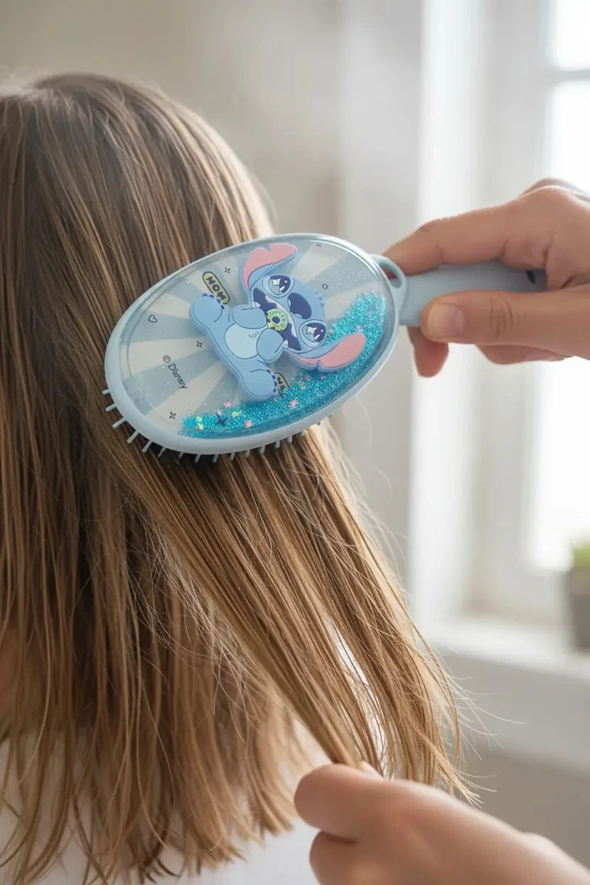 Disney Lisanslı Stitch Saç Açıcı Fırça – Kompakt Tasarım 13 Cm