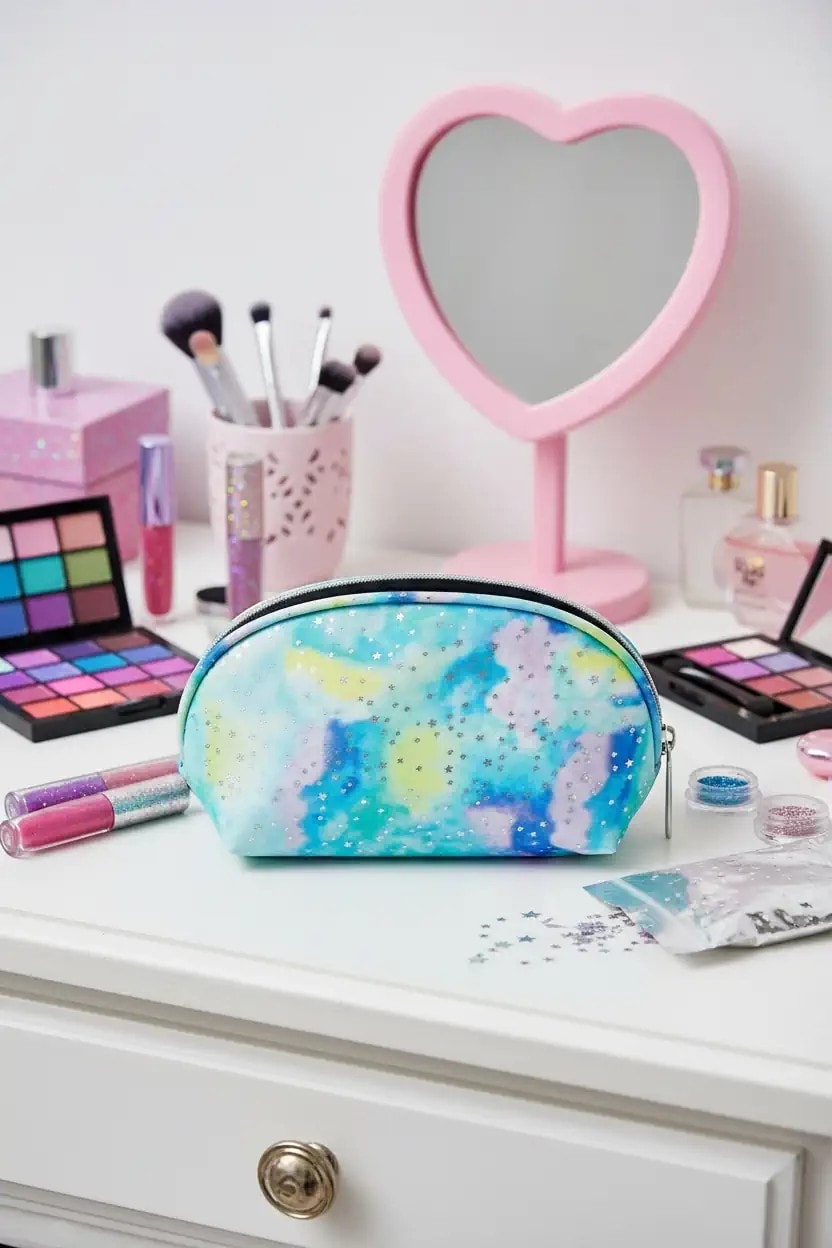 Sheforshe Oval Kozmetik Çantası - Mavi