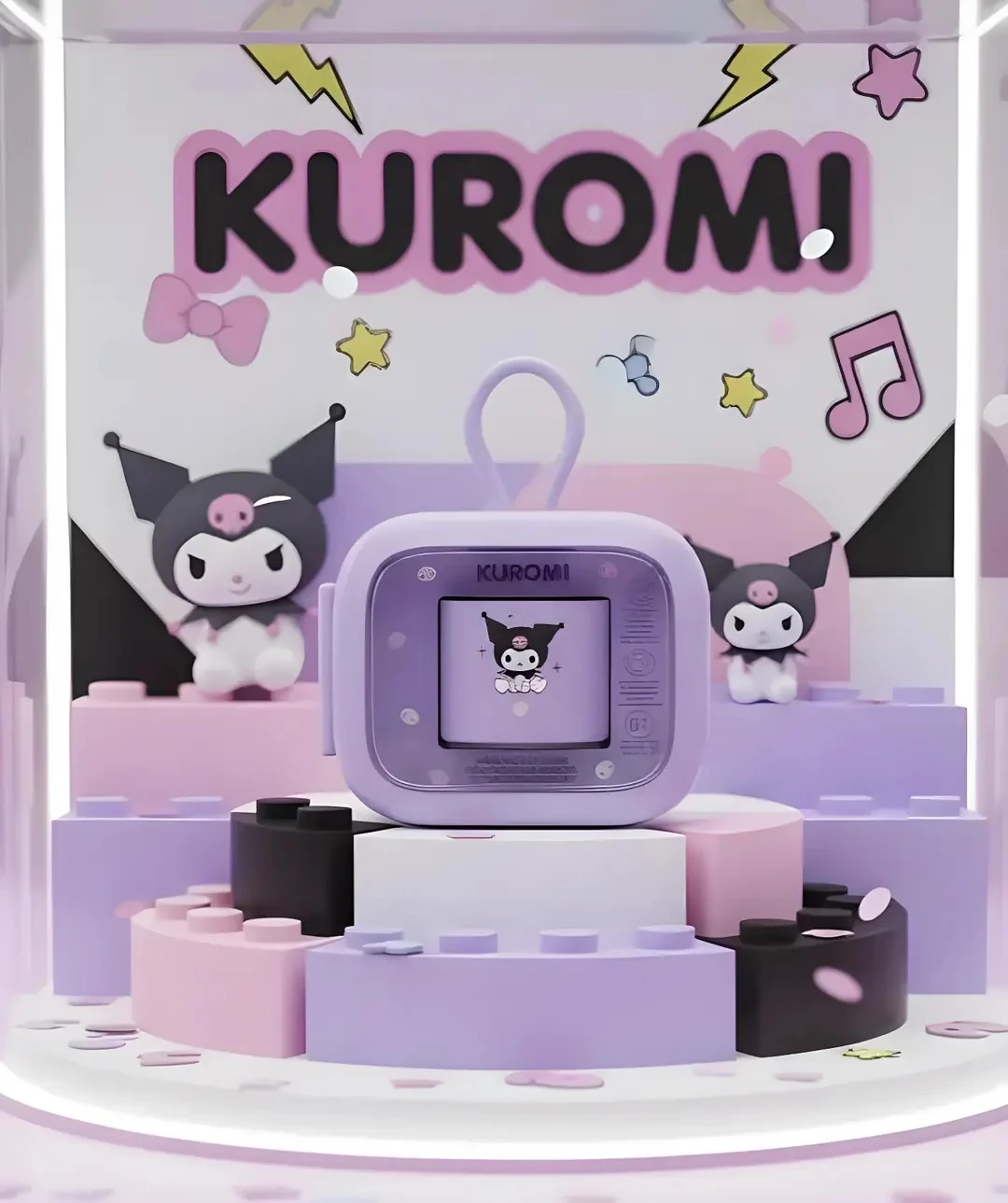 Sanrio Lisanslı Kuromi Taşınabilir Metal Kablosuz Hoparlör