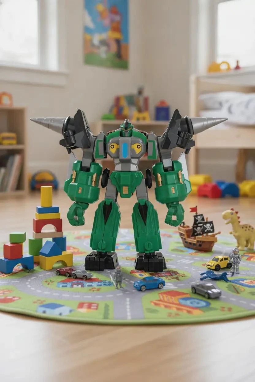Miniso Lisanslı Dragon Force 3 Titanic Apebot Dönüşebilir Oyuncak – 37 Cm