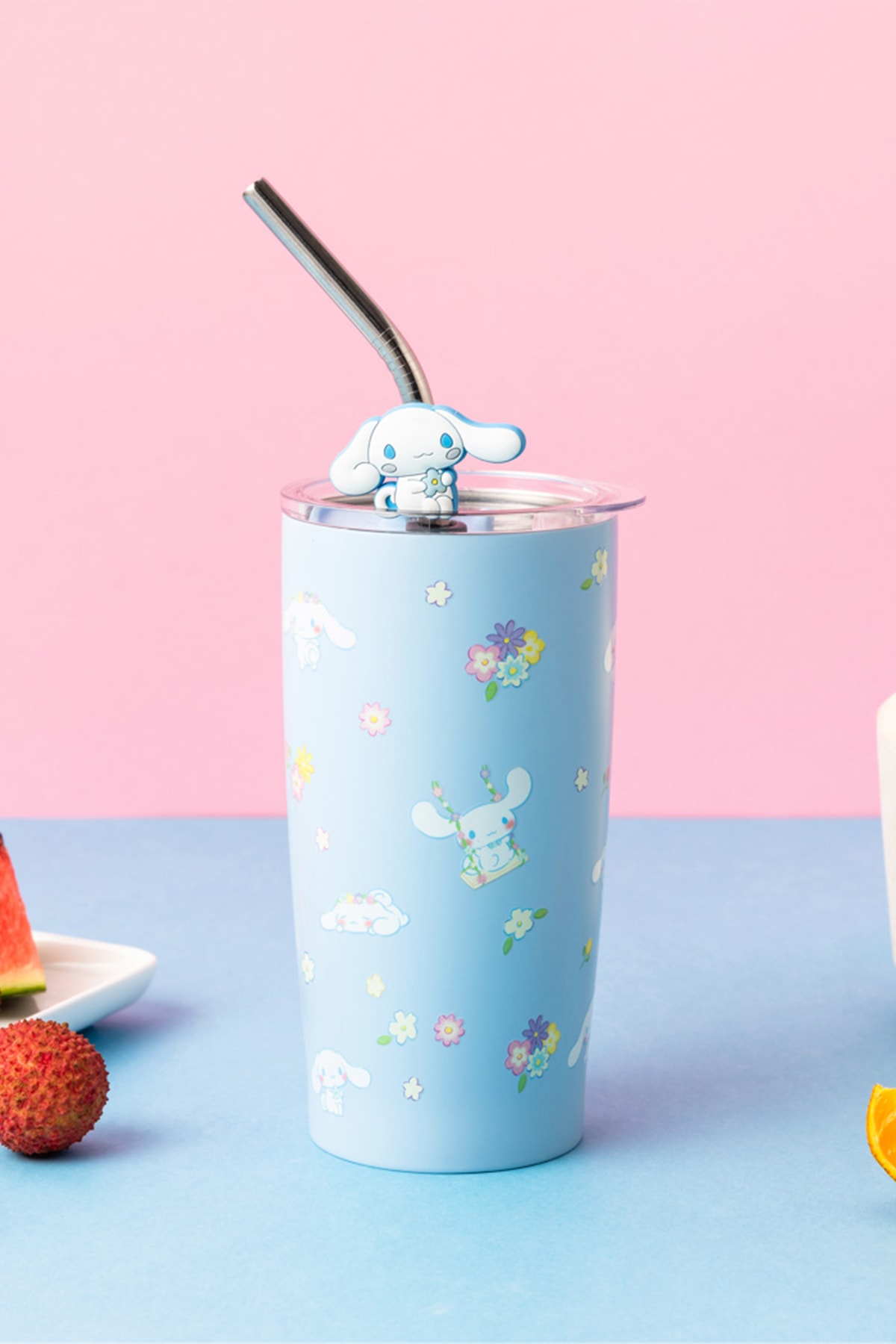 Sanrio Lisanslı Cinnamoroll Pipetli Çelik Matara (580mL)