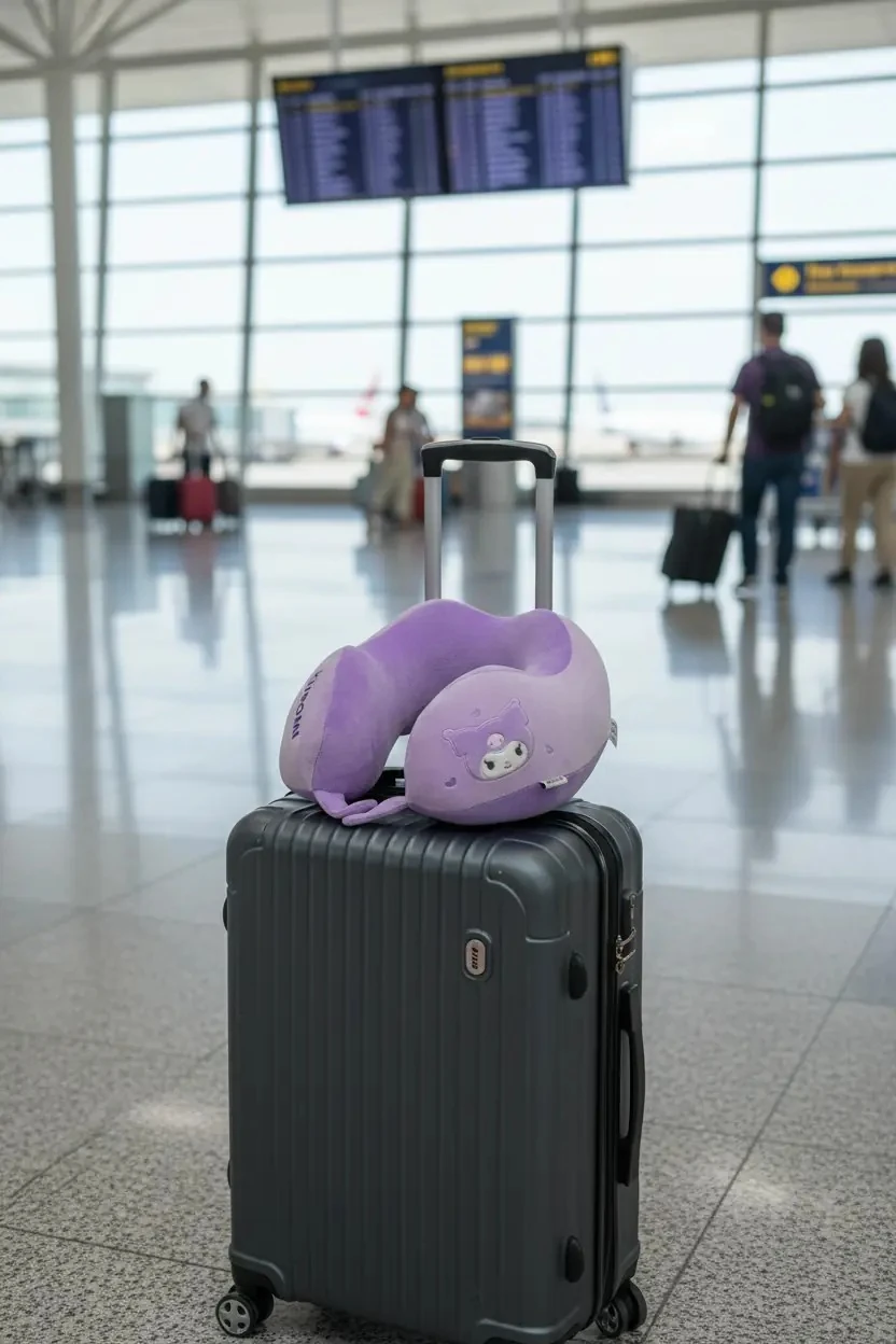 Sanrio Lisanslı Hafızalı Boyun Yastığı (Kuromi)